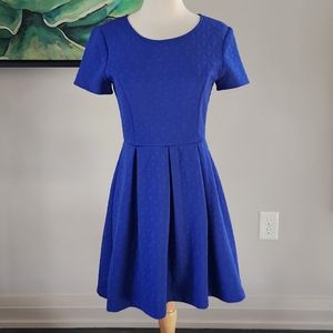 Leyden Fit and Flare Blue Dress